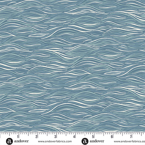 Driftwood by Makower UK Ripples Blue