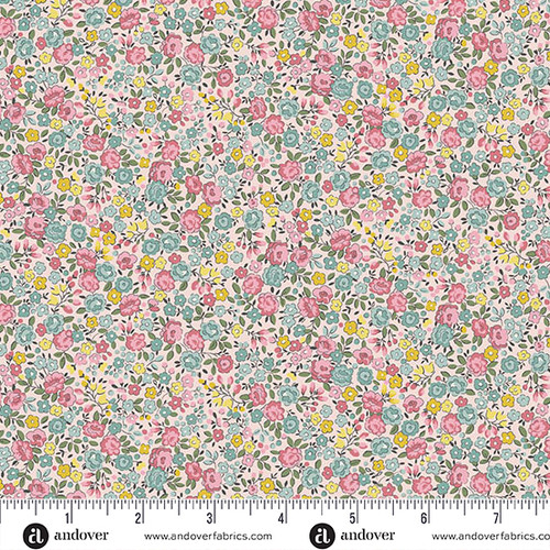 Petite Fleur by Makower UK Rose Pink