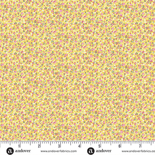 Petite Fleur by Makower UK Petals Yellow