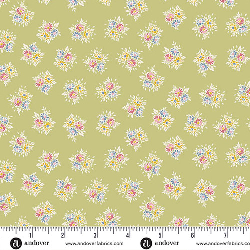 Petite Fleur by Makower UK Posy Green