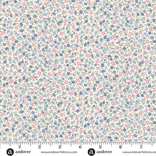 Petite Fleur by Makower UK Ditzy Blue