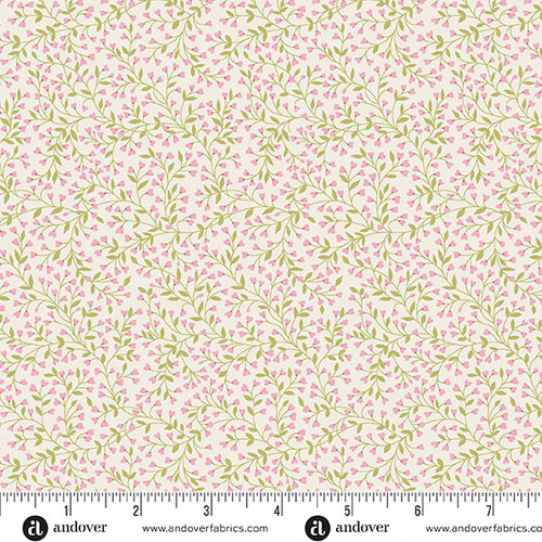 Petite Fleur by Makower UK Vine Pink