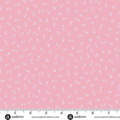 Petite Fleur by Makower UK Sprig Pink
