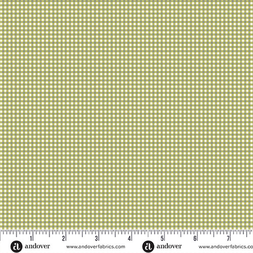 Petite Fleur by Makower UK Gingham Green