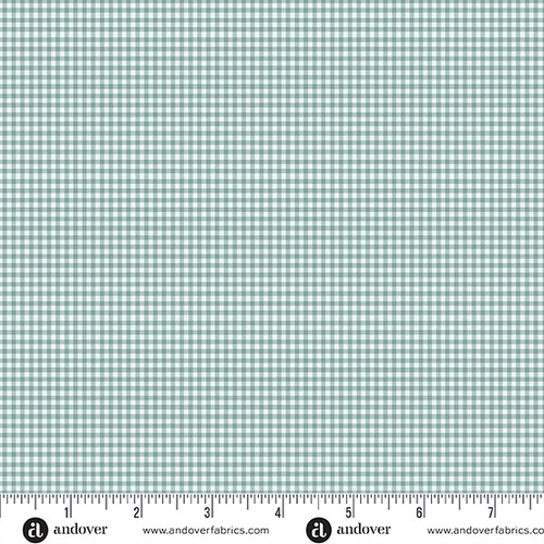 Little Ones by Makower UK Gingham Teal