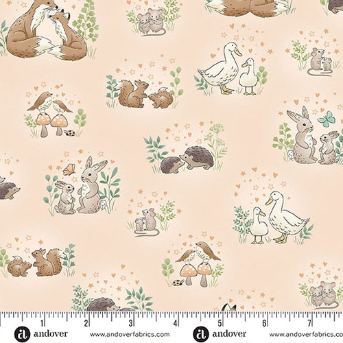 Little Ones by Makower UK Hugs Coral