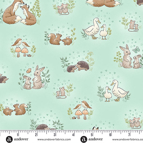 Little Ones by Makower UK Hugs Teal