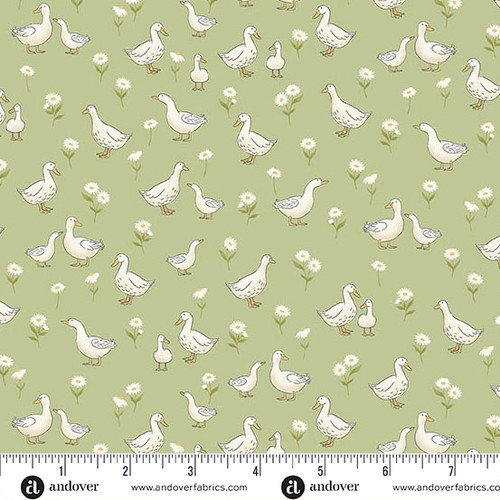 Little Ones by Makower UK Ducks Green