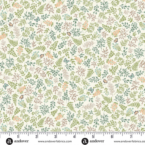 Little Ones by Makower UK Foliage Cream