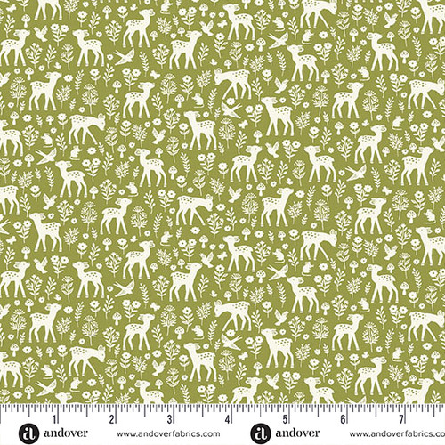 Little Ones by Makower UK Deer Green