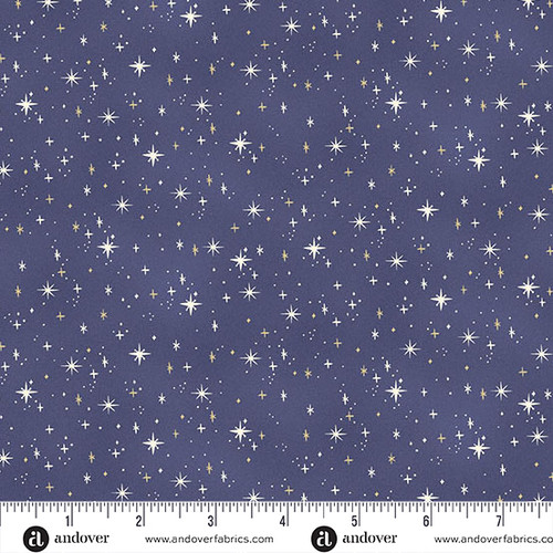 Charmed by Makower UK Shimmer Blue