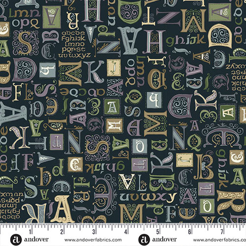 Kindred by Makower UK Script Blue