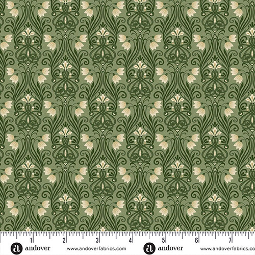 Kindred by Makower UK Lily  Green