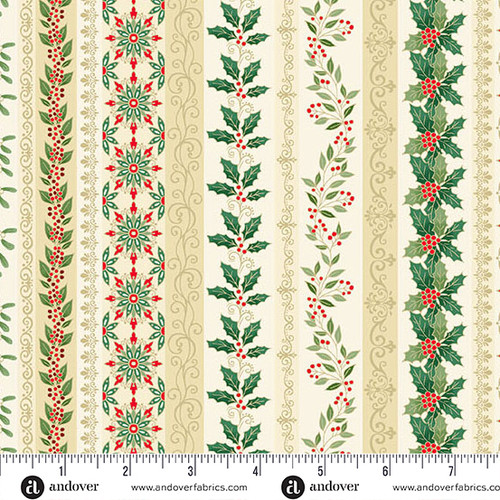 Adorn by Makower UK Garland Stripe Cream