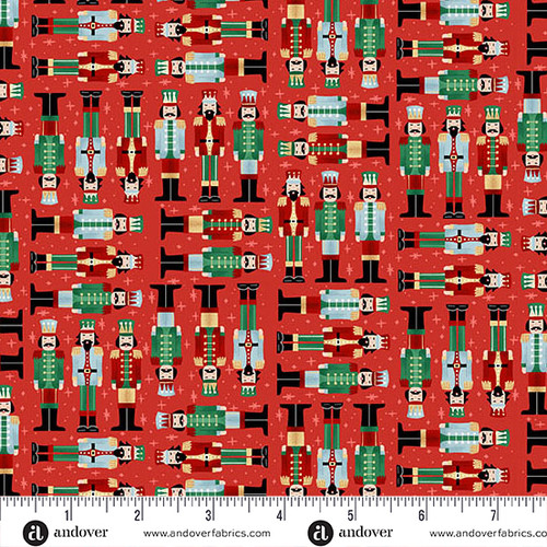 The Nutcracker by Makower UK Soldiers Red
