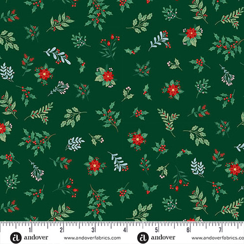 The Nutcracker by Makower UK Foliage Green