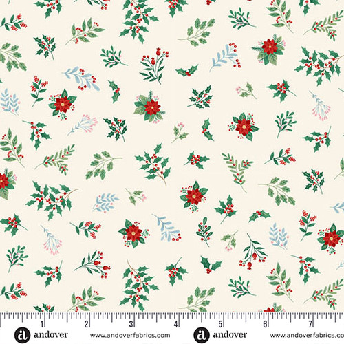 The Nutcracker by Makower UK Foliage Cream