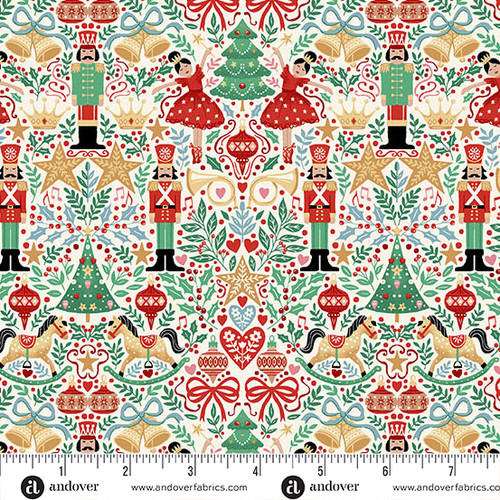 The Nutcracker by Makower UK Sugar Plum Cream