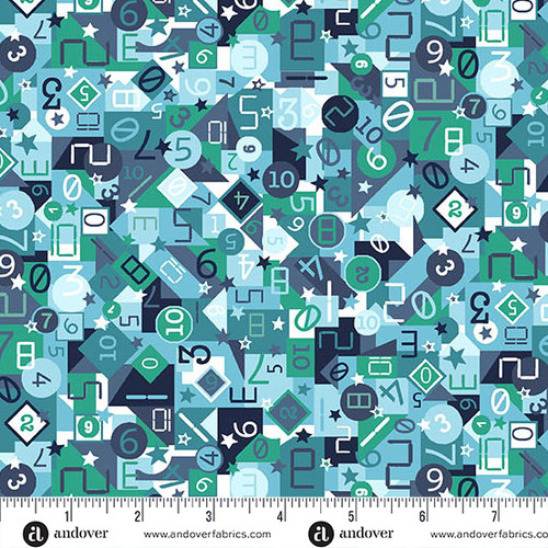 Orbit by Makower UK Countdown Blue
