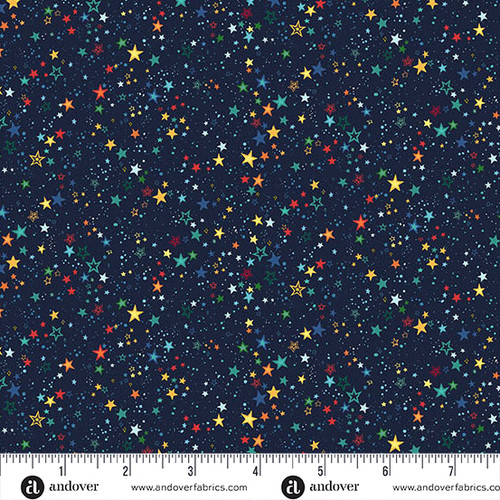 Orbit by Makower UK Starlight Blue