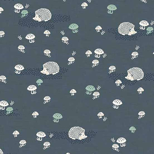 Woodland by Makower UK Hedgehogs Blue