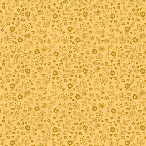 Forest by Makower UK Doodle Ditzy Yellow