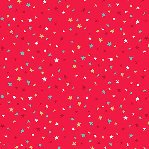 Let It Snow by Makower UK Multi Stars Red