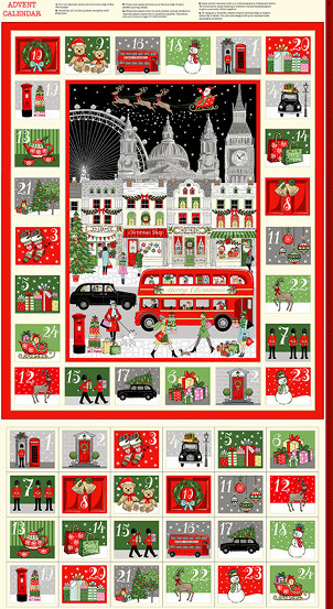 Makower UK Advent Calendars London Advent Calendar Multi