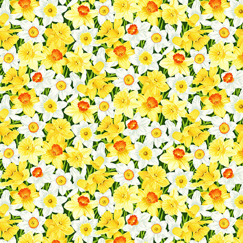 Summer Days by Makower UK Daffodils Yellow