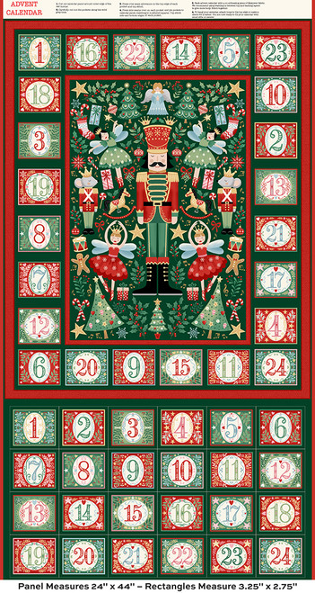 The Nutcracker by Makower UK Advent Green