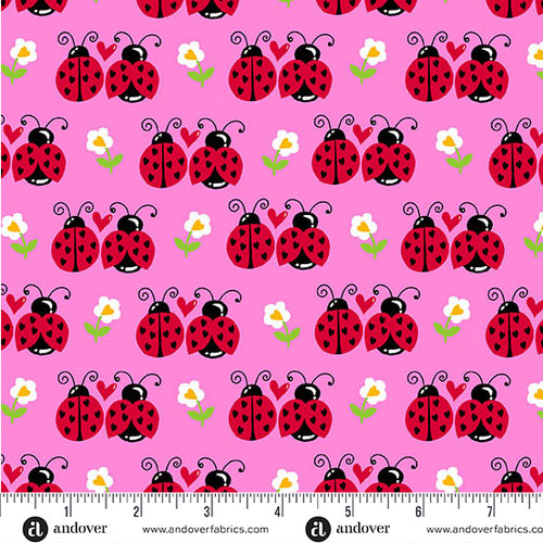 Little Ladies by Tami Jones Flutter Friends Hot Pink