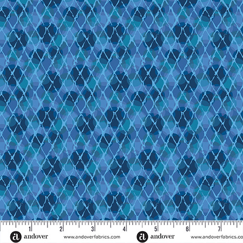 Anacapa Isle by Nancy Rink Nets Cobalt