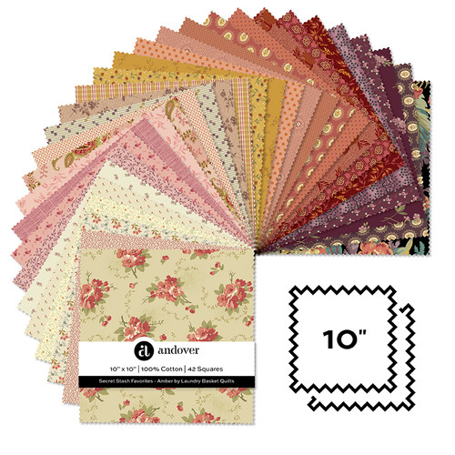Secret Stash Favorites - Amber - 10 Inch Square - 42 Cuts Each