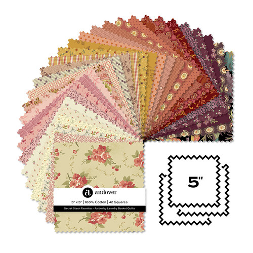 Secret Stash Favorites - Amber - 5 Inch Square - 42 Cuts Each