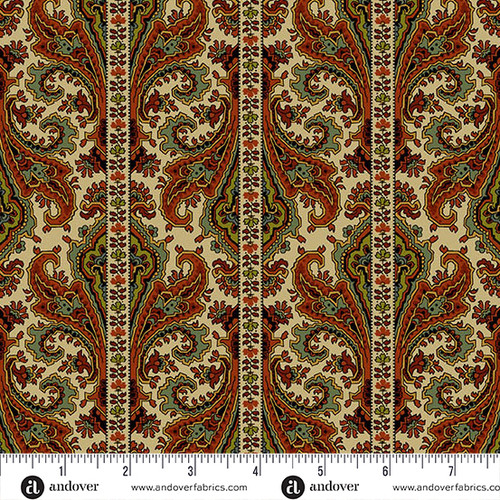 Providence Revisited by Jo Morton Striped Shawl Wheat