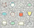 Flourish by Molly Hatch Flourish Labels (Each Label 4 x 4 Inches) Royal