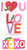 The VHC Classics - I love You I Love You Panel Red