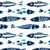 By The Sea by Andover Fabrics Fish White