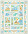 In The Jungle by Makower UK In The Jungle 35" Panel Blue