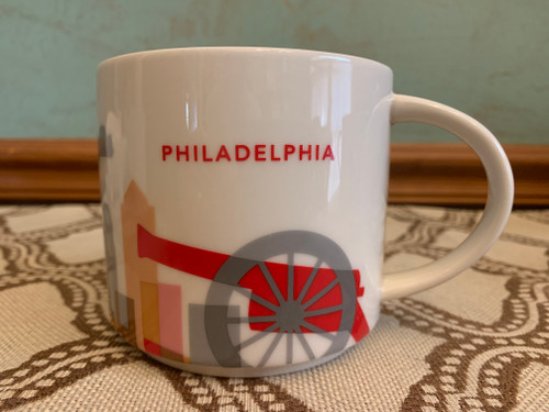 STARBUCKS You Are Here Series Collection PHILADELPHIA City Skyline with Emblems Ceramic Mug
