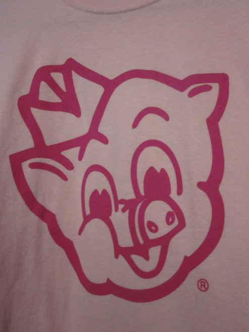 NWT - PIGGLY WIGGLY "I'm Big On The Pig" Youth Size M Pink Long Sleeve Tee