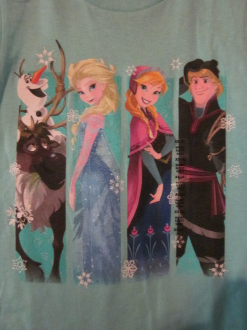 NWT - Disney Store Girl's Size 4 (XS) Frozen Characters Short Sleeve Tee