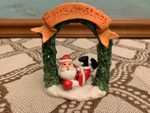 Vintage 1990's Merry Christmas Santa Claus Image Ornament