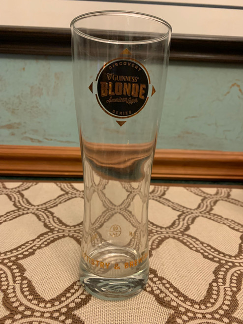 Vintage Guinness BLONDE American Lager Discovery Series FESHTY Tall Beer Glass