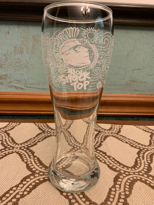 Vintage SHOCK TOP Brewing Company Logo Tall Pilsner Beer Glass