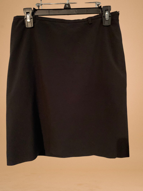 Vintage Ann Taylor Stretch Size 8 Solid Black Lined Dress Skirt