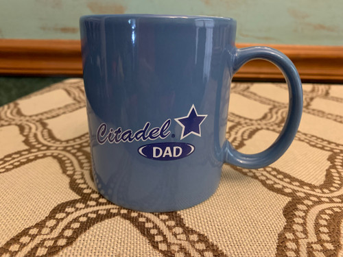 Vintage The Citadel Military College "Citadel Dad" Ceramic Blue Mug