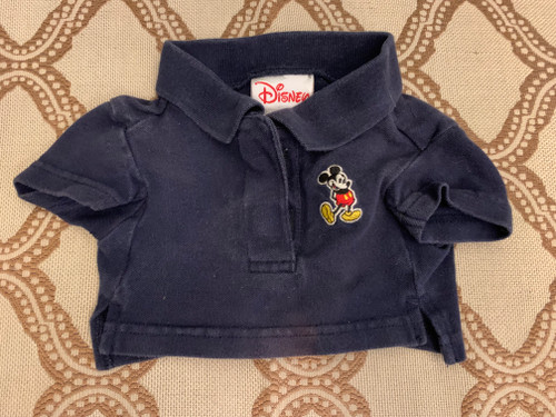 Vintage Disney Mickey Mouse Navy Polo Size XS Dog Short Sleeve Shirt