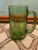 Vintage 70's Green Textured Glass Handled Mug