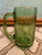 Vintage 70's Green Textured Glass Handled Mug